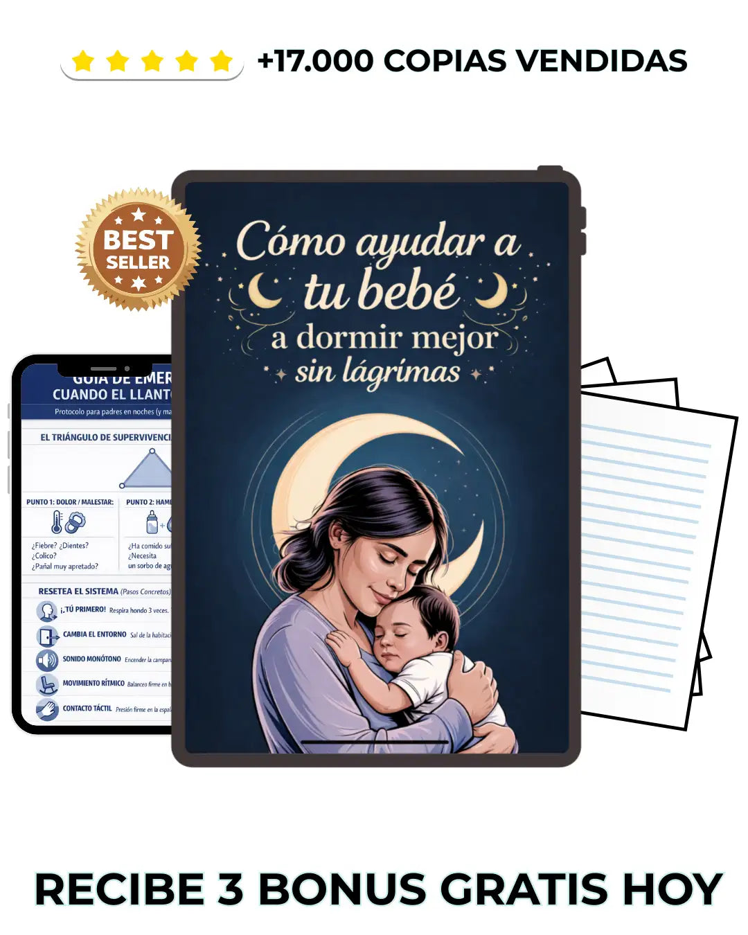 Como AYUDAR a tu Bebé a Dormir Mejor SIN Dejarlo Llorar - Guía Digital